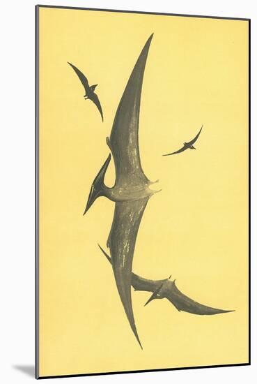 Pterodons-null-Mounted Art Print