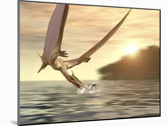 Pterosaur Fishing, Computer Artwork-Roger Harris-Mounted Photographic Print