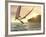 Pterosaur Fishing, Computer Artwork-Roger Harris-Framed Photographic Print