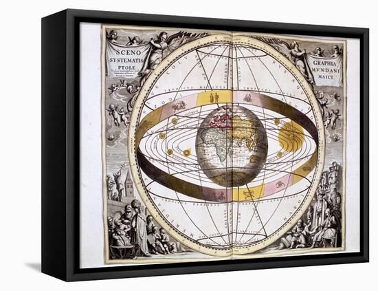 Ptolemaic (Geocentric/Earth-Centre) System of the Universe, 1708-null-Framed Premier Image Canvas
