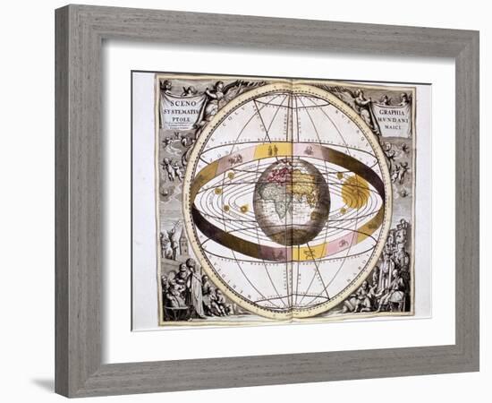 Ptolemaic (Geocentric/Earth-Centre) System of the Universe, 1708-null-Framed Giclee Print