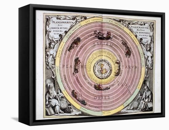 Ptolemaic (Geocentric/Earth-Centre) System of the Universe, 1708-null-Framed Premier Image Canvas