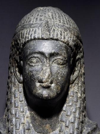 'Ptolemaic Queen, Granite Statue Found at Fouah, Ptolemaic Period BC' Giclee Print | Art.com