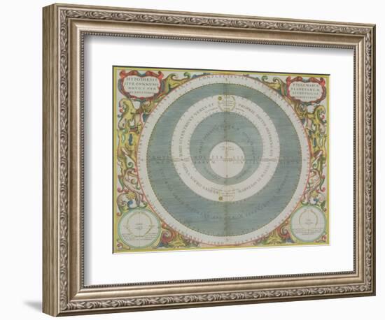 Ptolemaic System, from "The Celestial Atlas, or the Harmony of the Universe"-Andreas Cellarius-Framed Giclee Print