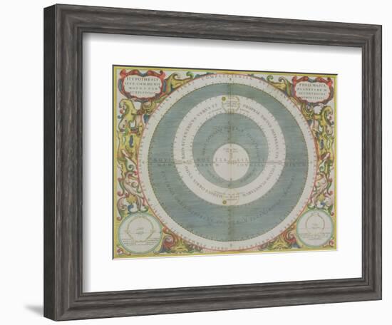 Ptolemaic System, from "The Celestial Atlas, or the Harmony of the Universe"-Andreas Cellarius-Framed Giclee Print