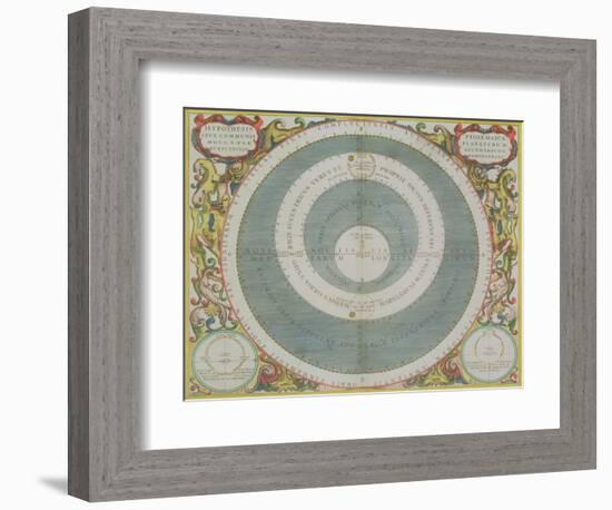 Ptolemaic System, from "The Celestial Atlas, or the Harmony of the Universe"-Andreas Cellarius-Framed Giclee Print