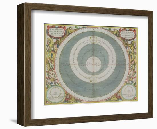 Ptolemaic System, from "The Celestial Atlas, or the Harmony of the Universe"-Andreas Cellarius-Framed Giclee Print