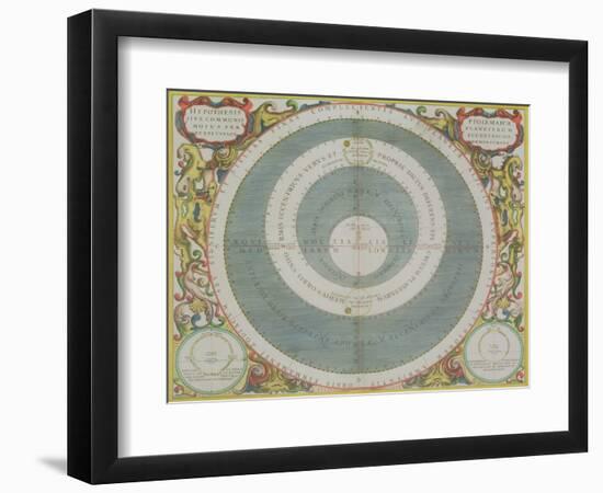 Ptolemaic System, from "The Celestial Atlas, or the Harmony of the Universe"-Andreas Cellarius-Framed Giclee Print