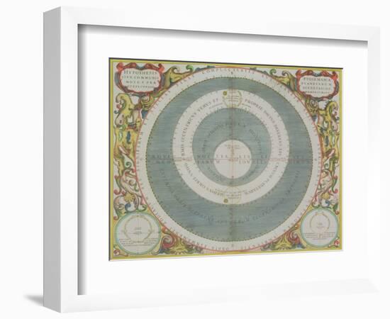 Ptolemaic System, from "The Celestial Atlas, or the Harmony of the Universe"-Andreas Cellarius-Framed Giclee Print