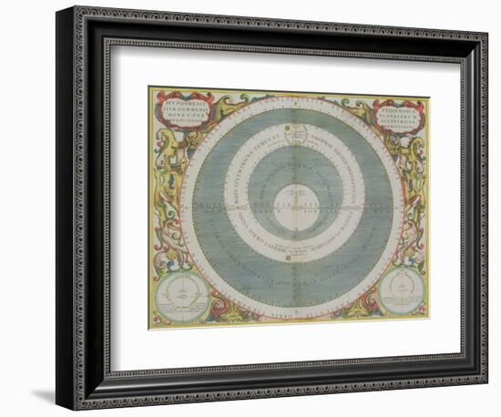 Ptolemaic System, from "The Celestial Atlas, or the Harmony of the Universe"-Andreas Cellarius-Framed Giclee Print