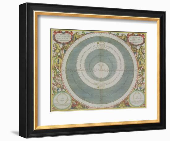 Ptolemaic System, from "The Celestial Atlas, or the Harmony of the Universe"-Andreas Cellarius-Framed Giclee Print