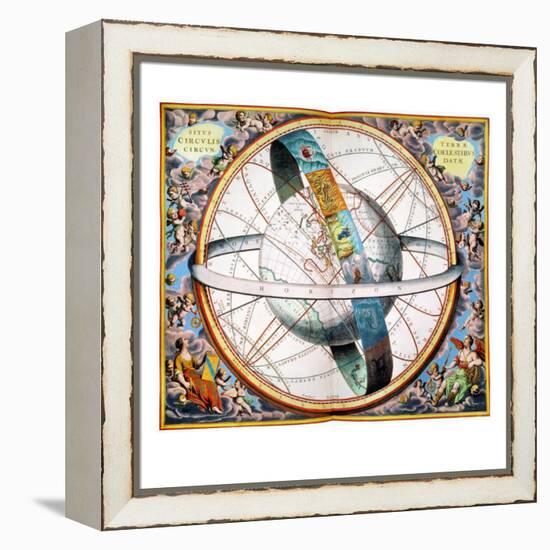 Ptolemaic Universe, 1660-Andreas Cellarius-Framed Premier Image Canvas