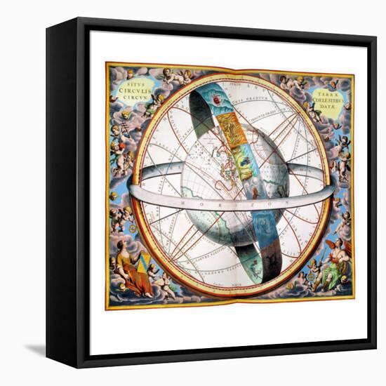 Ptolemaic Universe, 1660-Andreas Cellarius-Framed Premier Image Canvas