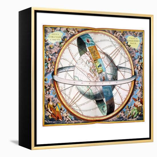 Ptolemaic Universe, 1660-Andreas Cellarius-Framed Premier Image Canvas