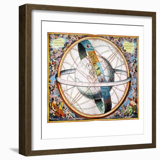 Ptolemaic Universe, 1660-Andreas Cellarius-Framed Giclee Print