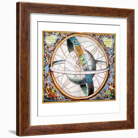 Ptolemaic Universe, 1660-Andreas Cellarius-Framed Giclee Print