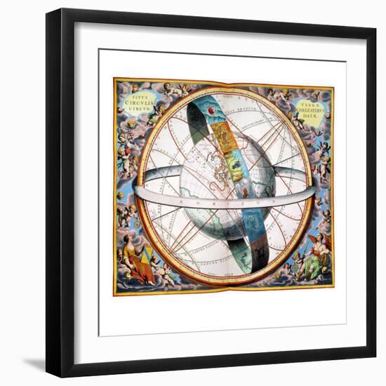 Ptolemaic Universe, 1660-Andreas Cellarius-Framed Giclee Print