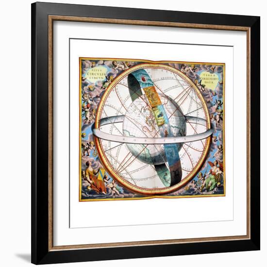 Ptolemaic Universe, 1660-Andreas Cellarius-Framed Giclee Print