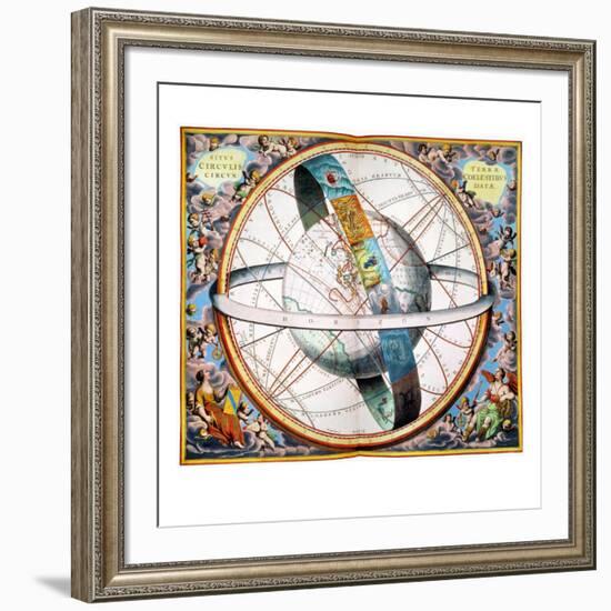 Ptolemaic Universe, 1660-Andreas Cellarius-Framed Giclee Print