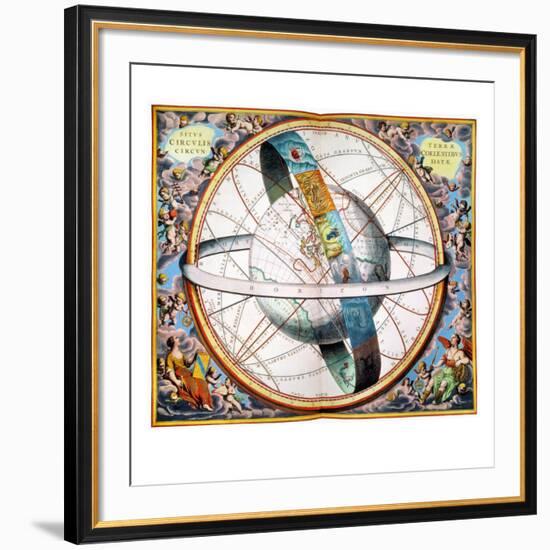 Ptolemaic Universe, 1660-Andreas Cellarius-Framed Giclee Print