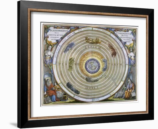 Ptolemaic View of the Universe, 1661-Andreas Cellarius-Framed Giclee Print