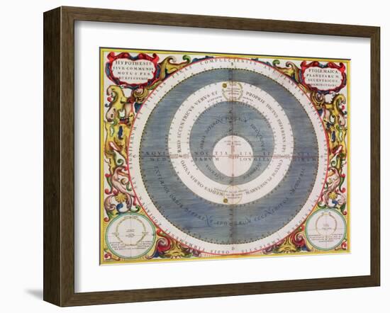 Ptolemic System, 1660-1661-Andreas Cellarius-Framed Giclee Print