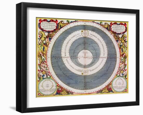 Ptolemic System, 1660-1661-Andreas Cellarius-Framed Giclee Print