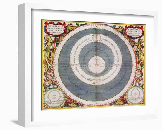 Ptolemic System, 1660-1661-Andreas Cellarius-Framed Giclee Print