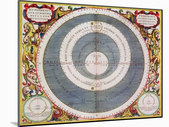 Ptolemic System, 1660-1661-Andreas Cellarius-Mounted Giclee Print