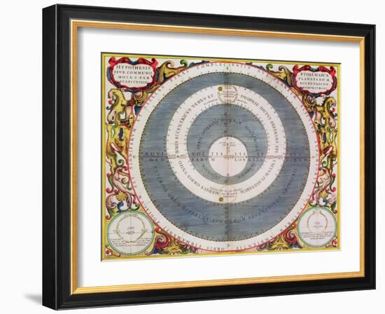 Ptolemic System, 1660-1661-Andreas Cellarius-Framed Giclee Print