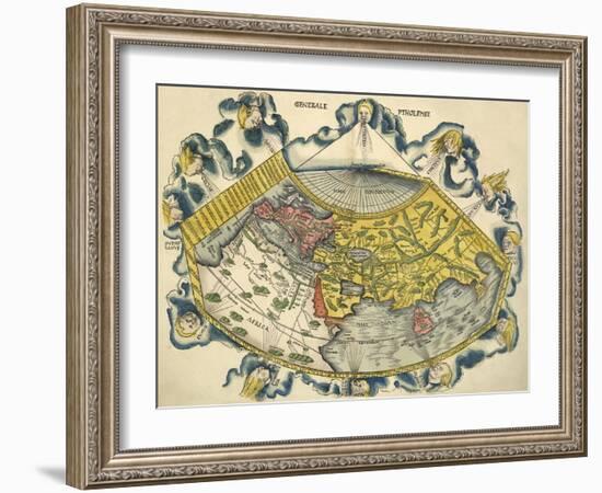 Ptolemic World Map-Claudius Ptolemy-Framed Giclee Print