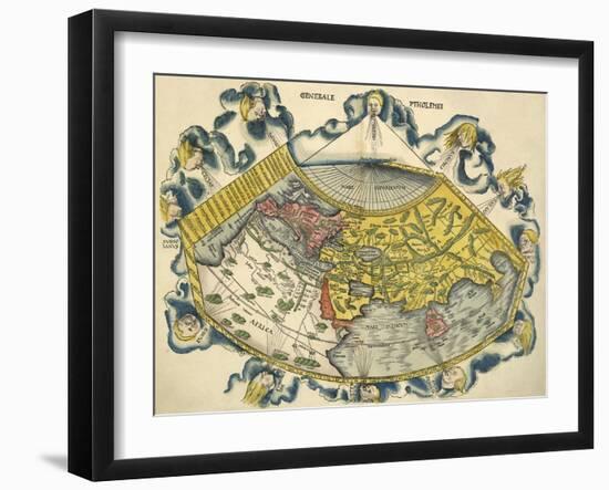 Ptolemic World Map-Claudius Ptolemy-Framed Giclee Print