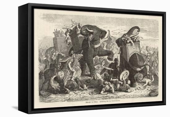 Ptolemy 1 Soter Ruler of Egypt Defeats Demetrius Poliorcetes at Gaza-H. Leutemann-Framed Stretched Canvas