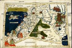 Map of Central Europe, 1486 (Coloured Engraving) (Details of 157909)-Ptolemy-Giclee Print