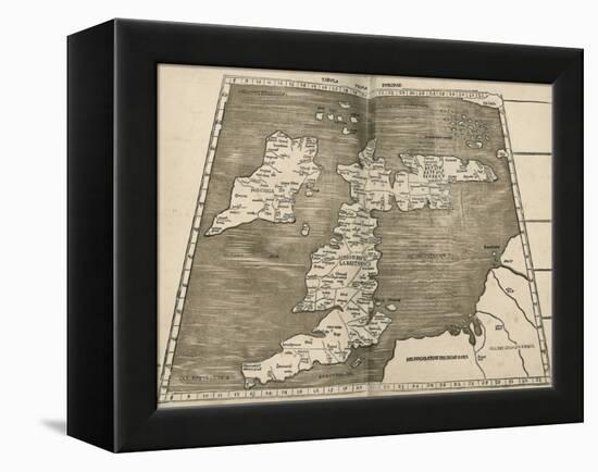 Ptolemy's Map of Britain, 16th Century-Library of Congress-Framed Premier Image Canvas