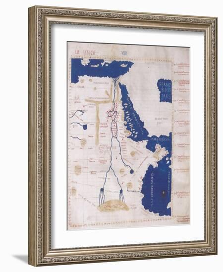 Ptolemy's Map of the Nile, 2nd Century-Science Source-Framed Giclee Print