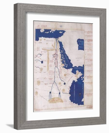 Ptolemy's Map of the Nile, 2nd Century-Science Source-Framed Giclee Print