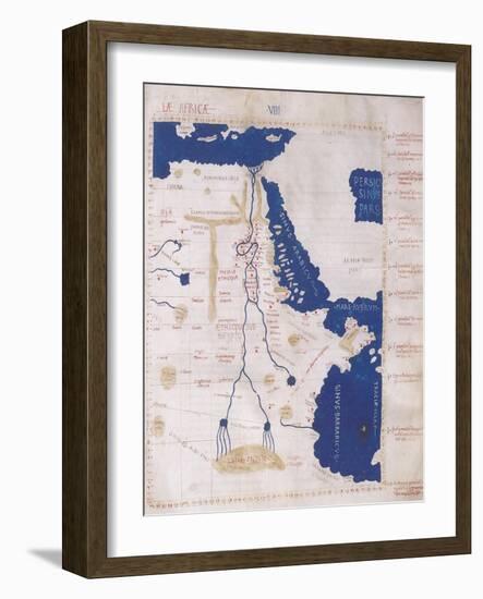 Ptolemy's Map of the Nile, 2nd Century-Science Source-Framed Giclee Print