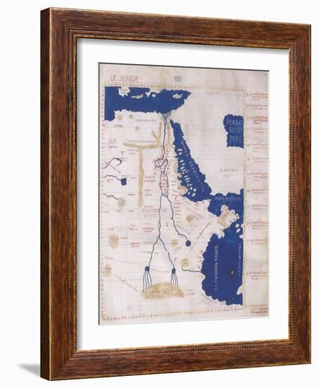 Ptolemy's Map of the Nile, 2nd Century-Science Source-Framed Giclee Print