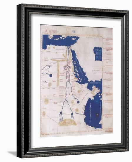 Ptolemy's Map of the Nile, 2nd Century-Science Source-Framed Giclee Print