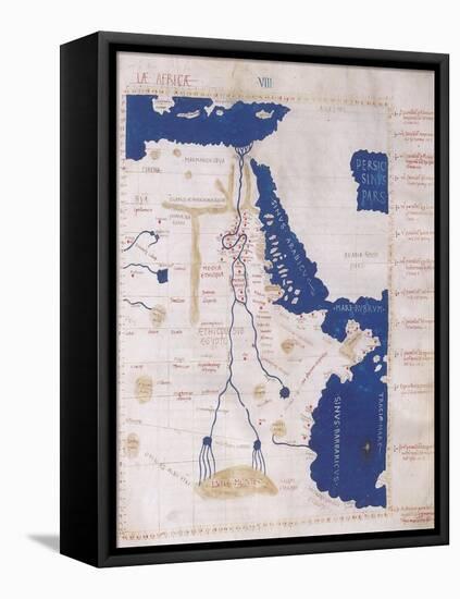 Ptolemy's Map of the Nile, 2nd Century-Science Source-Framed Premier Image Canvas