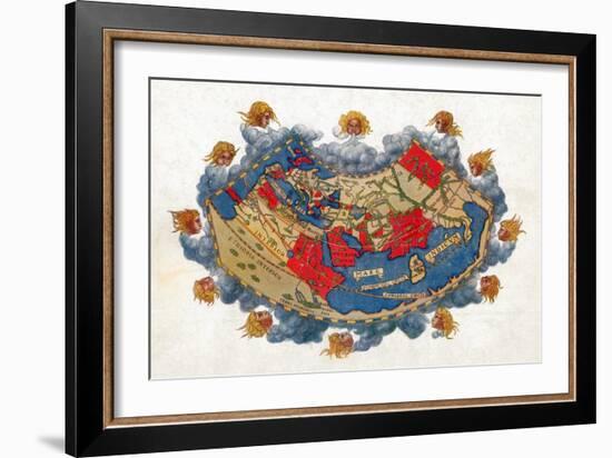 Ptolemy's World Map, 2nd Century-Science Source-Framed Giclee Print