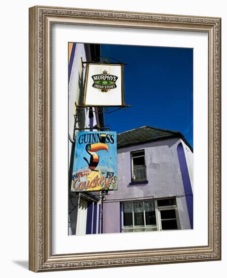 Pub Signs, Eyeries Village, Beara Peninsula, County Cork, Ireland-null-Framed Photographic Print