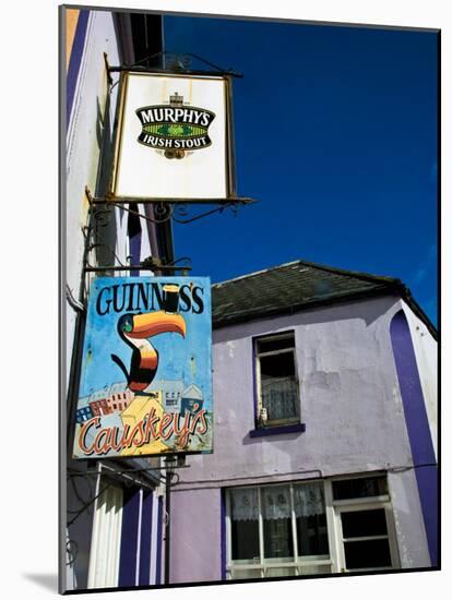 Pub Signs, Eyeries Village, Beara Peninsula, County Cork, Ireland-null-Mounted Photographic Print