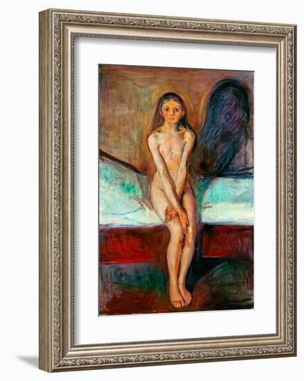 Puberty, 1894-Edvard Munch-Framed Giclee Print