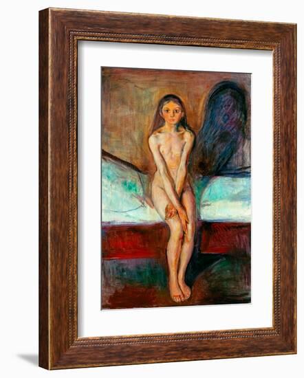 Puberty, 1894-Edvard Munch-Framed Giclee Print