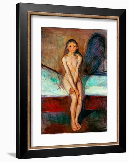 Puberty, 1894-Edvard Munch-Framed Giclee Print