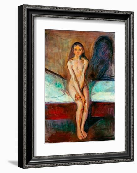 Puberty, 1894-Edvard Munch-Framed Giclee Print