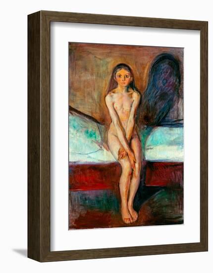 Puberty, 1894-Edvard Munch-Framed Giclee Print