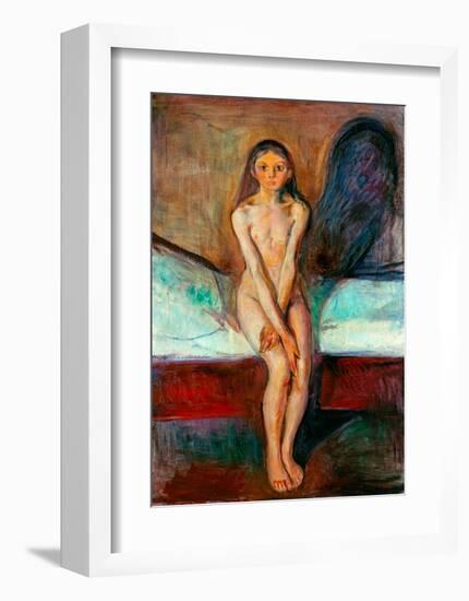 Puberty, 1894-Edvard Munch-Framed Giclee Print